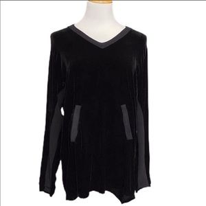 Johnny Was Pete & Greta Black Velvet Tunic S